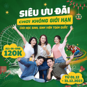 Công viên Châu Á, Đà Nẵng giảm giá vé 40% cho học sinh, sinh viên toàn quốc mùa Giáng sinh