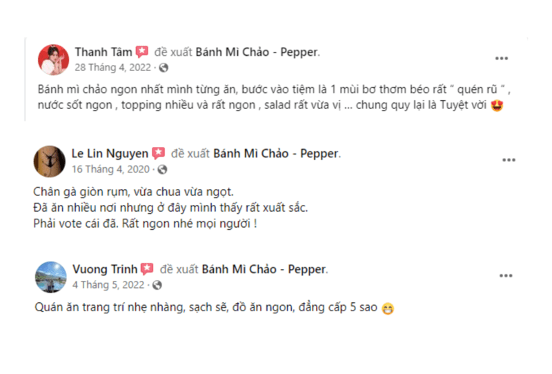 Banh Mi Chao Pepper Duoc Thuc Khach Phan Hoi Tich Cuc