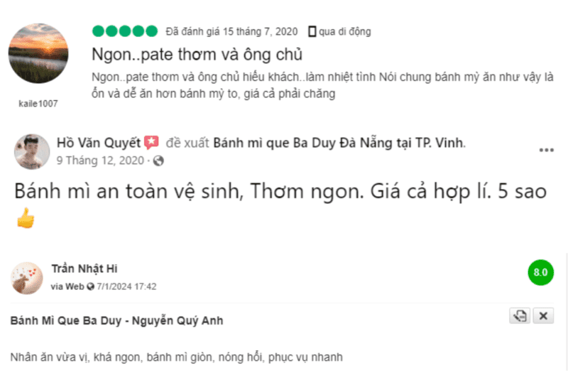 Banh Mi Que Ba Duy Cung Nhan Duoc Nhieu Phan Hoi Tich Cuc