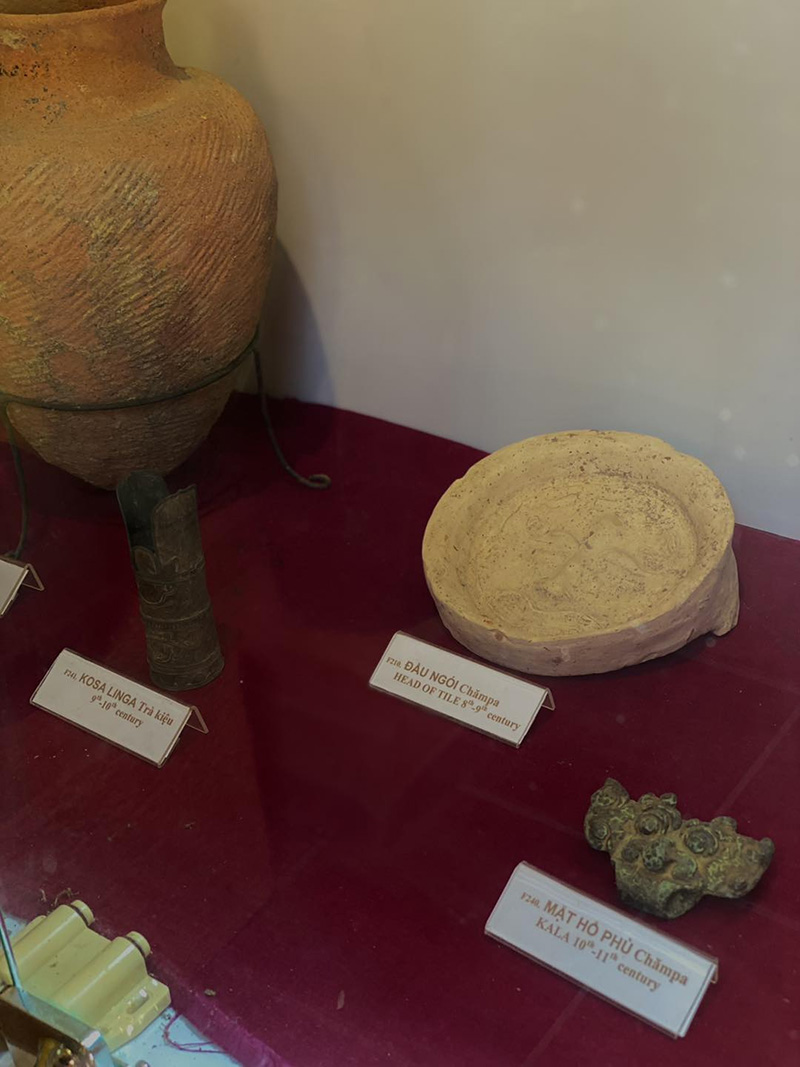 Hiện vật từ thời Champa tại nhà cổ vật