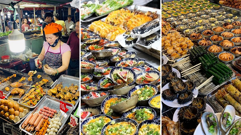 Chợ đêm Sơn Trà là thiên đường ẩm thực cho thực khách thoải mái lựa chọn cho mình món ăn khuya ưng ý