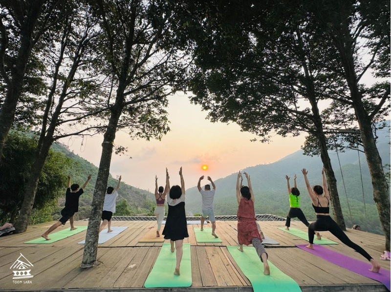 View tập yoga triệu đô chỉ có tại làng Toom Sara 
