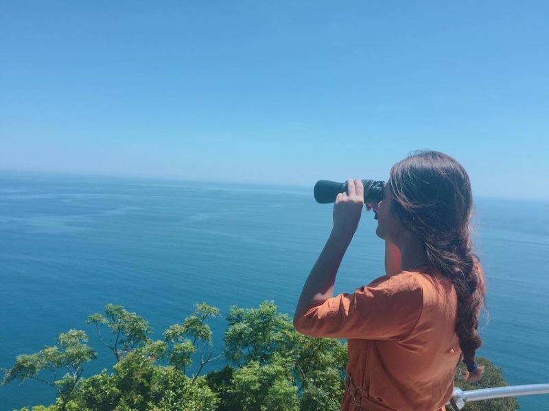 Tầm nhìn ngoạn mục về hướng biển Đông ở hải đăng Tiên Sa